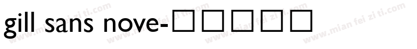 gill sans nove字体转换